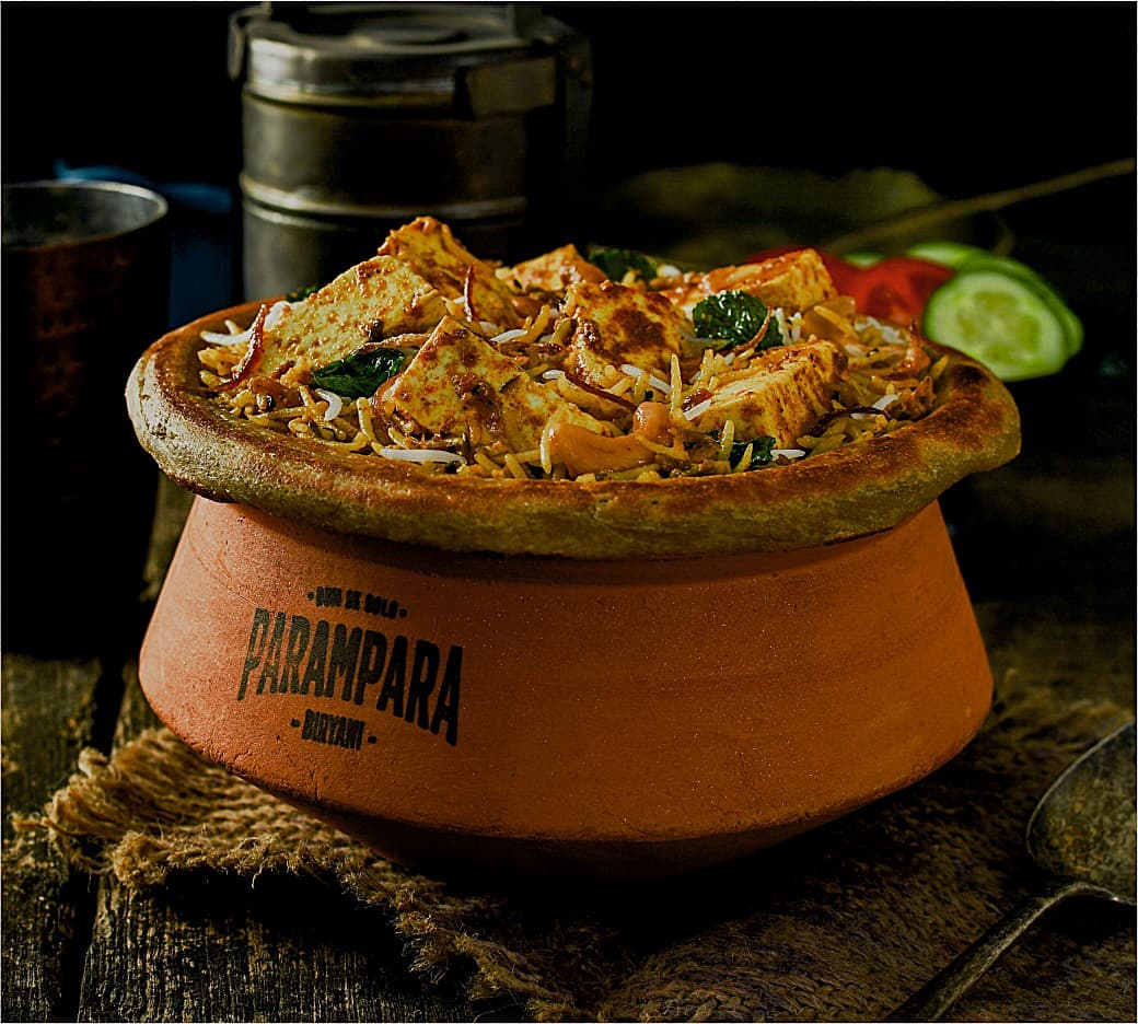 Paneer Dum Biryani — Hyderabadi Dum Biryani by Parampara Biryani, Aundh Pune